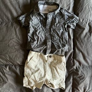 Calvin Klein Button up & Shorts